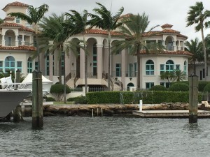 One of the beautiful homes along the waterfront