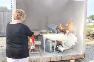 Understanding the proper use of a fire extinguisher is critical in responding to a small house fire.