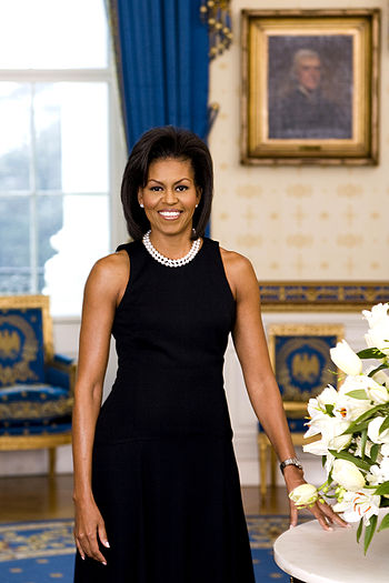 Michelle Obama, official White House portrait.