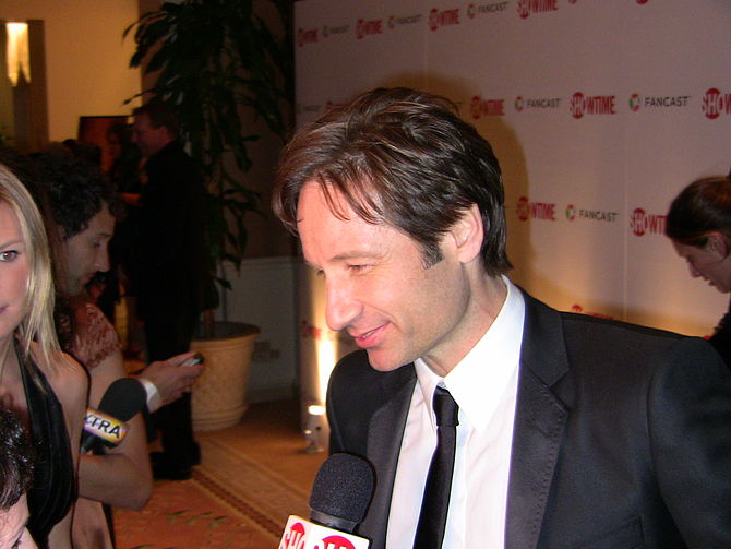 David Duchovny at the Showtime Golden Globes P... David Duchovny at the Showtime Golden Globes P...
