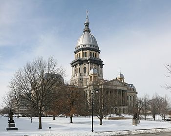 Illinois State Capitol in Springfield {| cells...