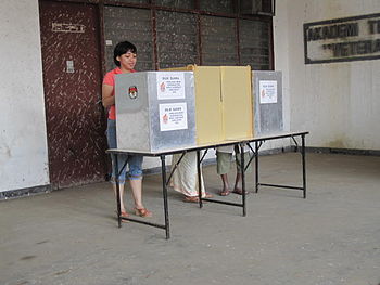 English: Voting booth English: Voting booth