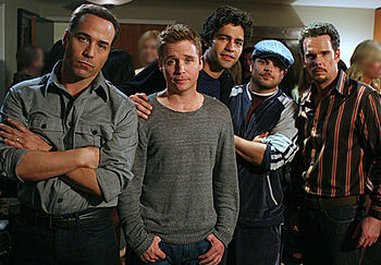 The main characters of Entourage. From left to... The main characters of Entourage. From left to...