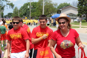 County Commissioner Liz Gorman at the Orland Day Parade with family and supporters