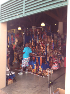 Nassau souvenir stand inside the souvenir market