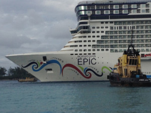 Norwegian Epic side view front