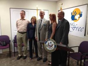 Congressman Foster at meeting to confront Drug Abuse