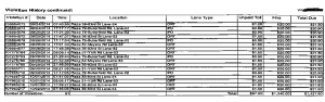 Sample list of tolls the Illinois Tollway mistakenly said Donna Nagel missed