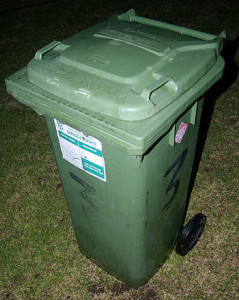 modern garbage can