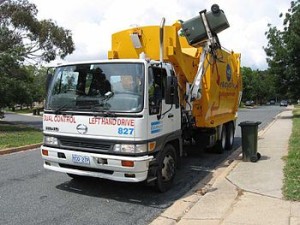 Recycling truck. (Photo credit: Wikipedia)