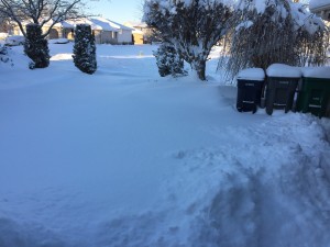 Suburbs. Snow blizzard Before plowing 2015