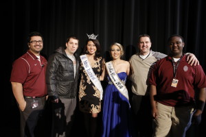 (From Left) Morton East High School Principle Jose Gamboa, Morton High School District 201 Board President Jeff Pesek, Miss Illinois 2014 Marisa Buchheitt,  Miss Cicero Dafne Villaseñor, School Board member Mark Kraft and Morton High School Student Board Member Niquan Dawson.