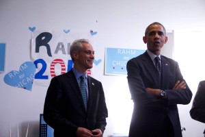 Rahm Emanuel receives the endorsement of President Barack Obama.