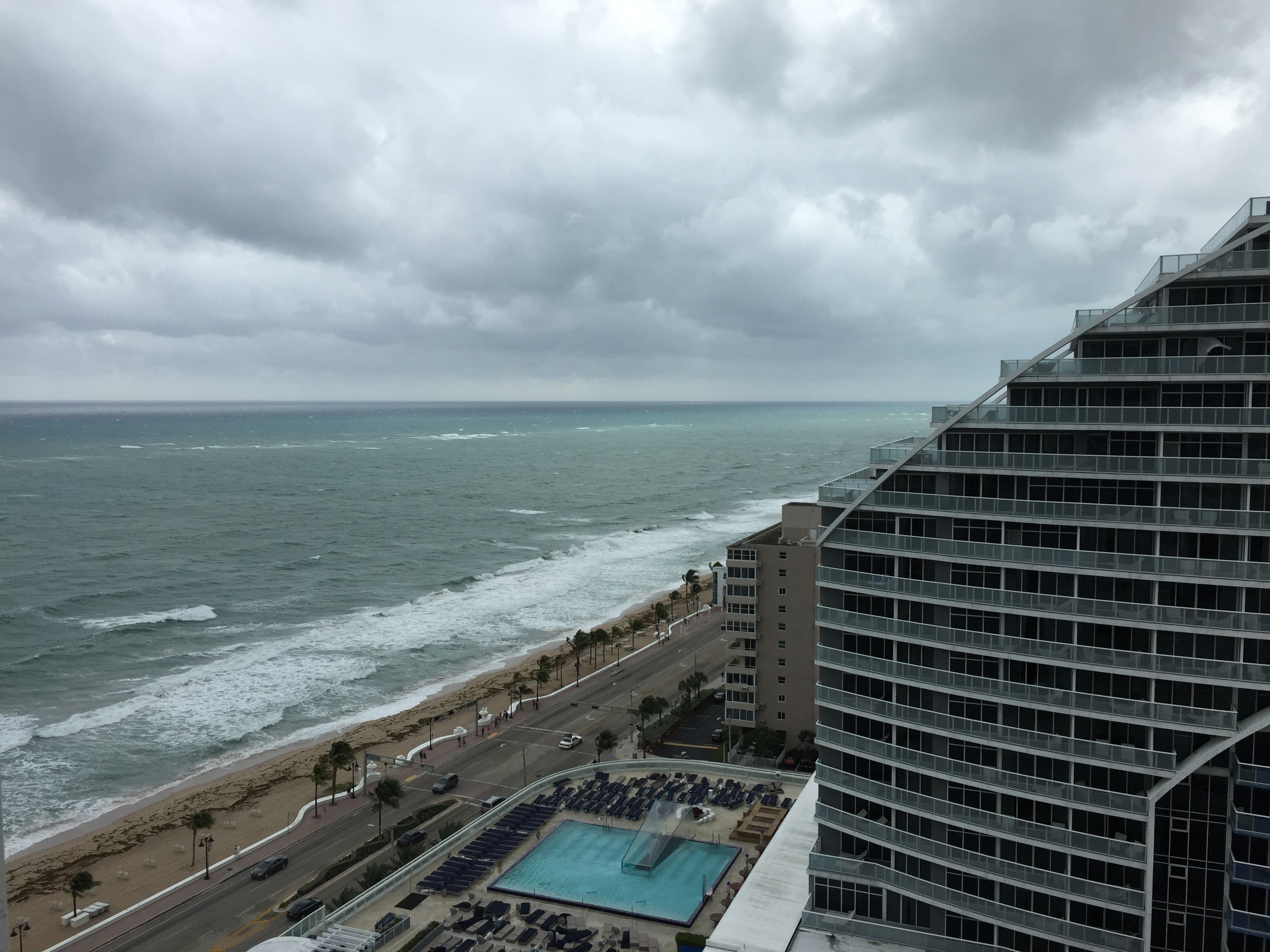 View from the Ft. Lauderdale Hilton Beach hotel