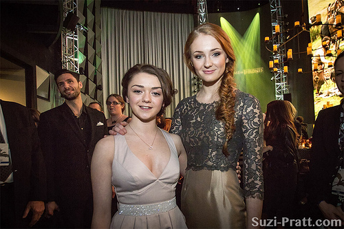 Maisie Williams and Sophie Turner HBO's game of thrones photo