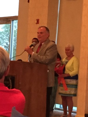 Tinley Park Mayor Ed Zabrocki at his retirement celebration June 2015