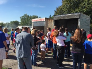 Crowds view fire damage at the Orland Fire Protection DIstrict's annual Open House Sept. 26, 2015