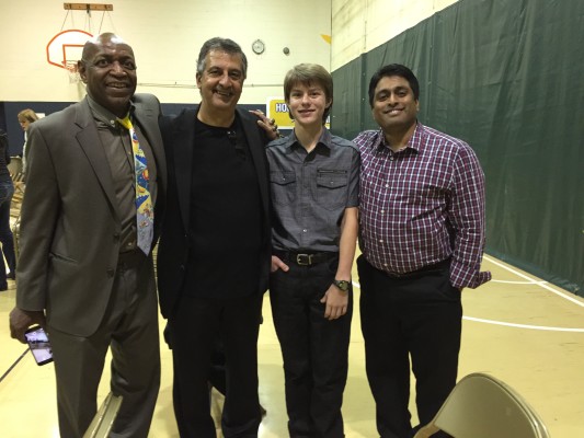 Comedians Aaron Freeman, Ray Hanania, Aaron Hanania and Arif Choudhury