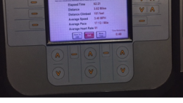 Charter Fitness, treadmill data display