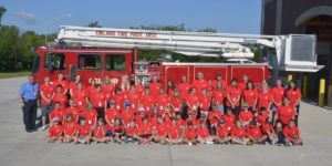 Grade school kids who participated in the 2015 Orland Fire Protection District's annual Fire & Safety Camp which this year will be held June