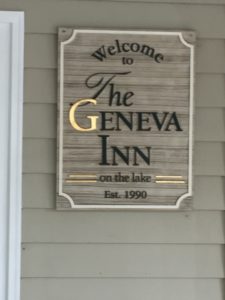 The Geneva Inn sign in Lake Geneva, Wisconsin