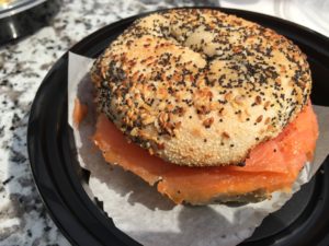 The New Yorker Lox and Bagel sandwich from Eggspress Cafe, 8660 N 2nd St, Machesney Park, IL 61115
