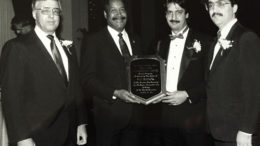 Chicago Mayor Eugene Sawyer at an American Arab event in 1989. Courtesy of Ray Hanania