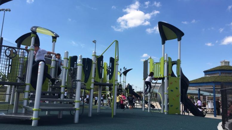 New Park equipment at Cicero Campus Park, 18th and Laramie Avenue