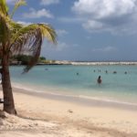 This beach at the Grand Palladium/Lady Hamilton resort in Jamiaca looks great in the photo. But in reality, the beach is small and is strewn with coral and rock. The beach area in front of the Lady Hamilton (on the right) is covered in coral reef and not a great place to swim.