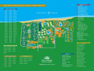 Resort map for a Punta Cana hotel
