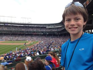 Aaron Hanania at a Cubs Game at Wrigley Field