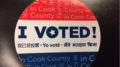 I Voted Sticker. Photo Courtesy of Ray Hanania